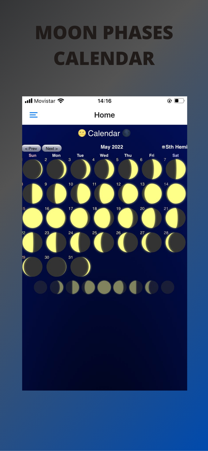 Moon Phases Calendar App