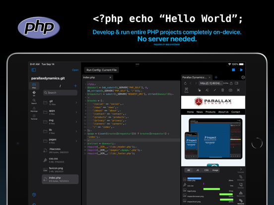 WebForge IDE iPad screenshot 5 - Developer Tools app