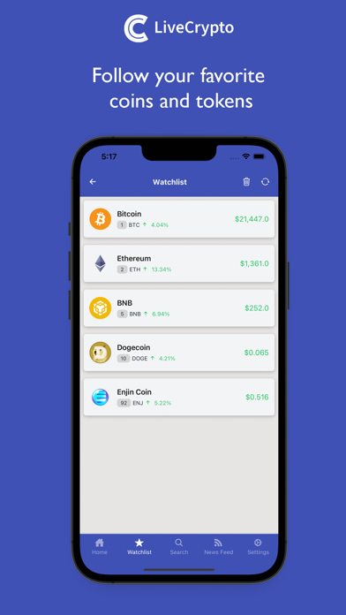 Live Crypto Screenshot