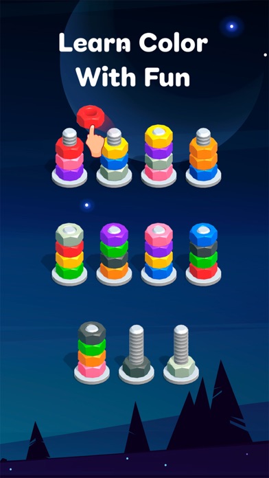 Nuts & Bolts, Color Screw Sort Screenshot