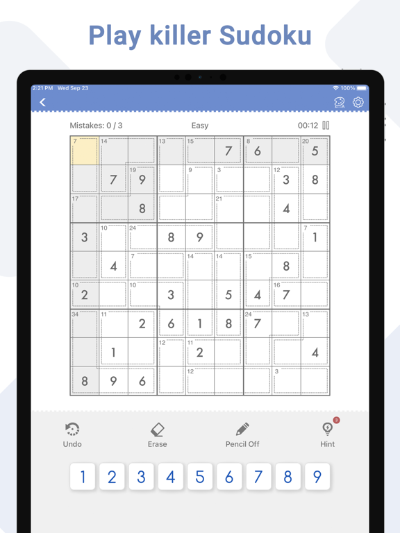 Screenshot #4 pour Killer Sudoku - Brain Games