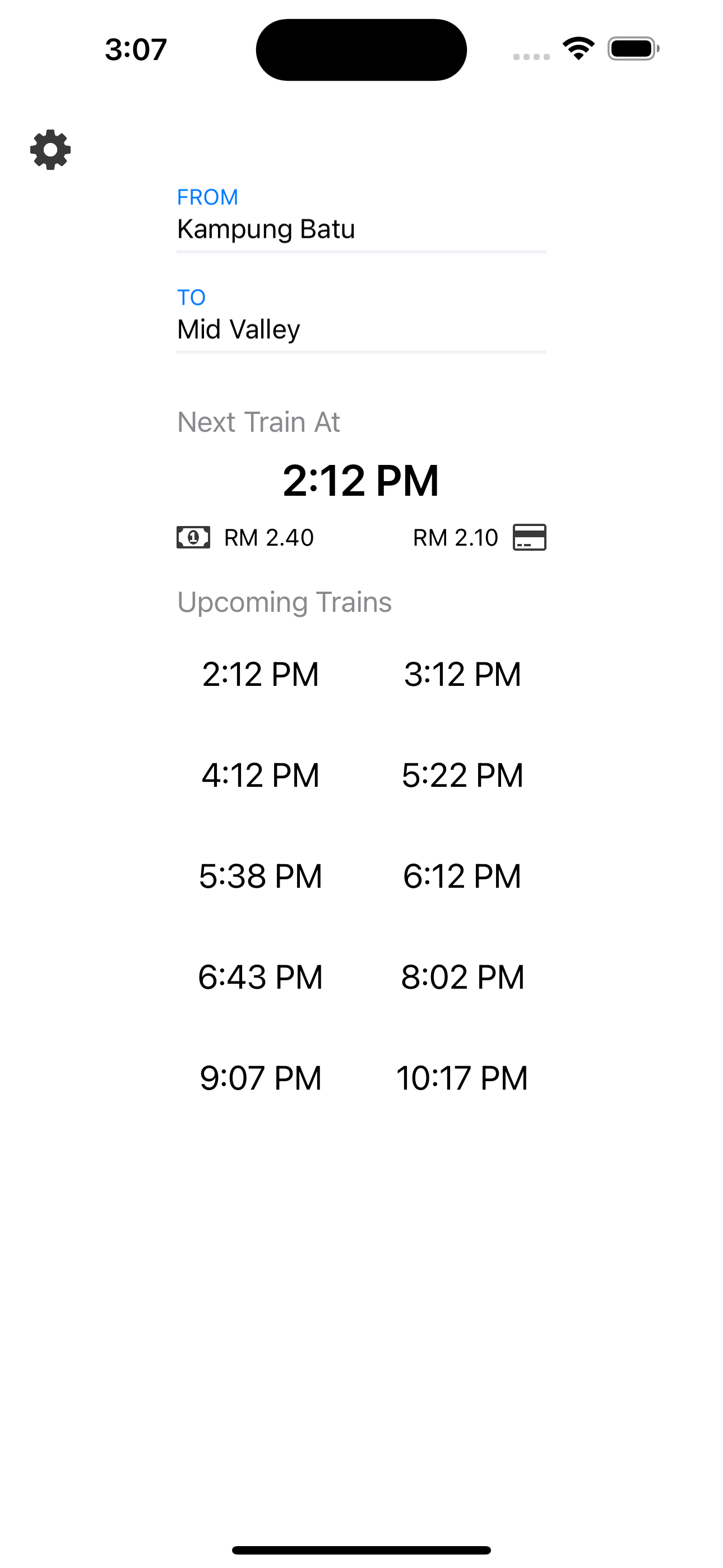 Komuter - KTMB Timetable