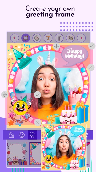 Birthday Frames & Stickers Screenshot