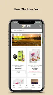 rootz organics iphone screenshot 2