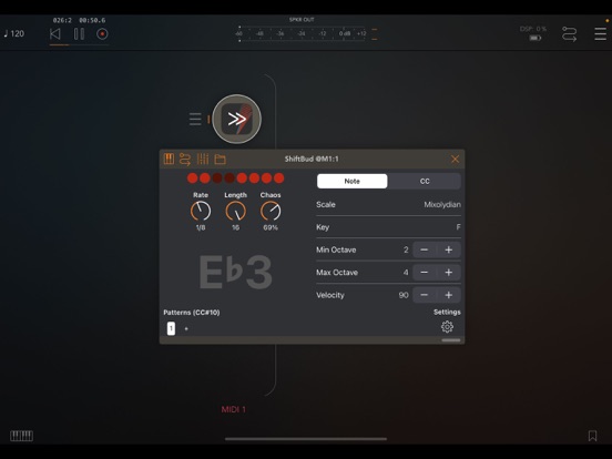 ShiftBud Generative MIDI AUv3