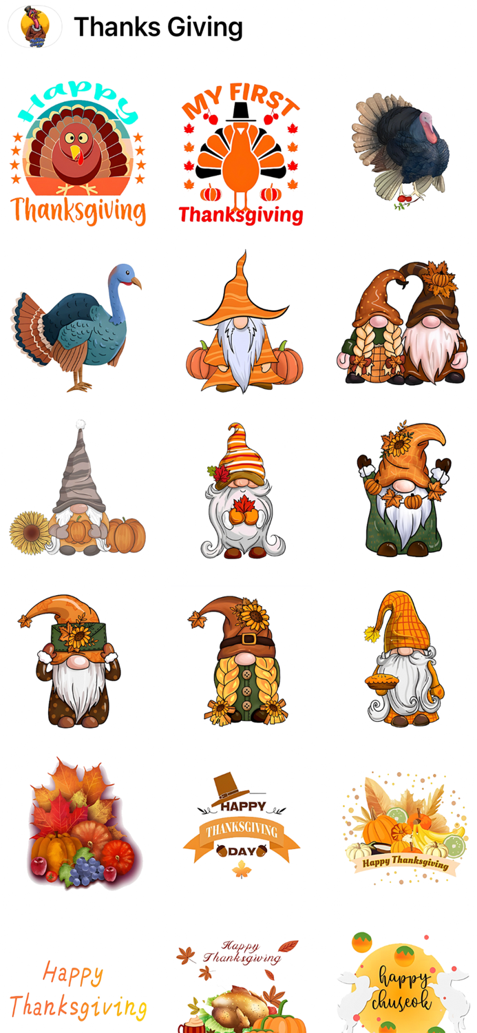 Happy ThanksGiving HD Stickers