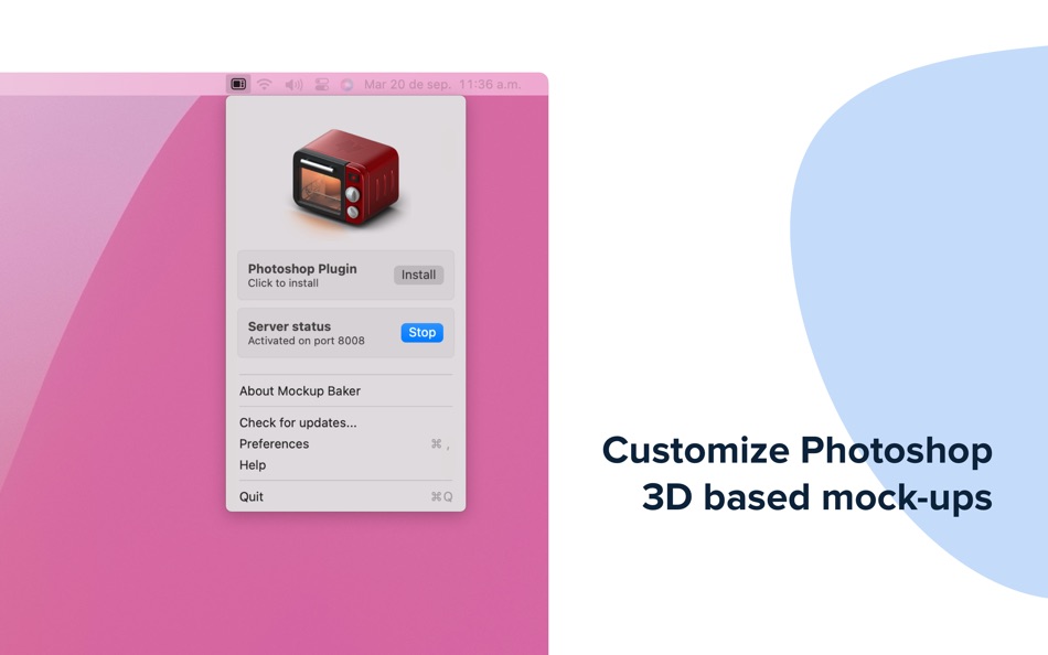 #1. Mockup Baker (macOS) Podle: Graphic Resources SL