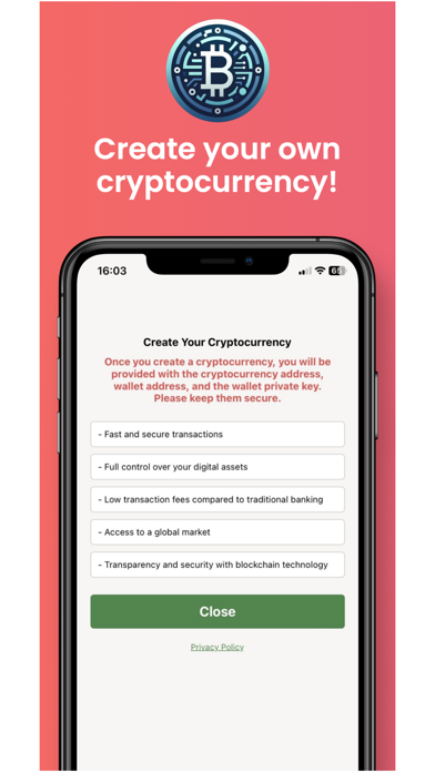 Coin Create Screenshot