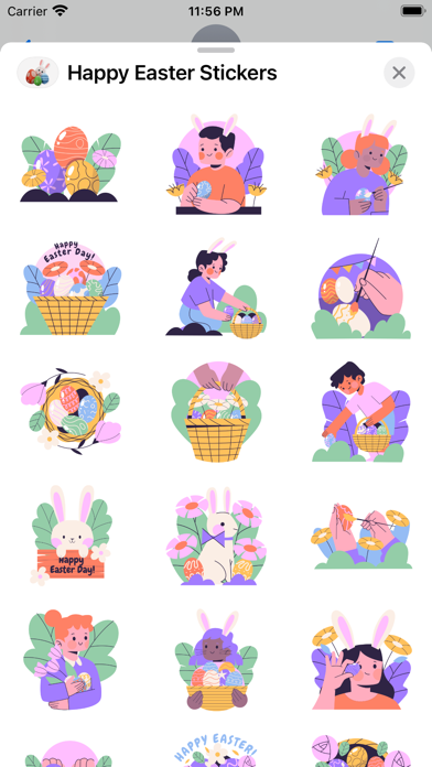 Screenshot 2 of Happy Easter 2024 Stickers App