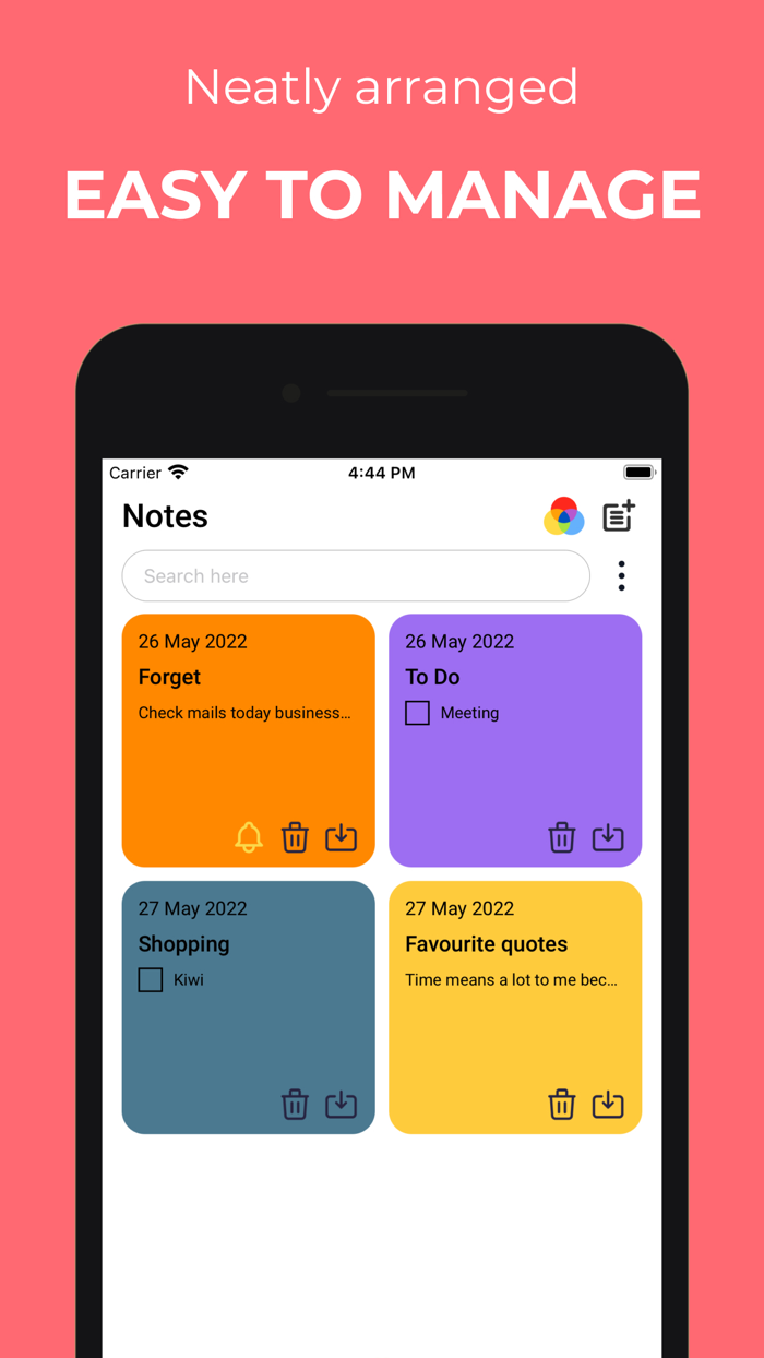 Color Note Notes Widget App