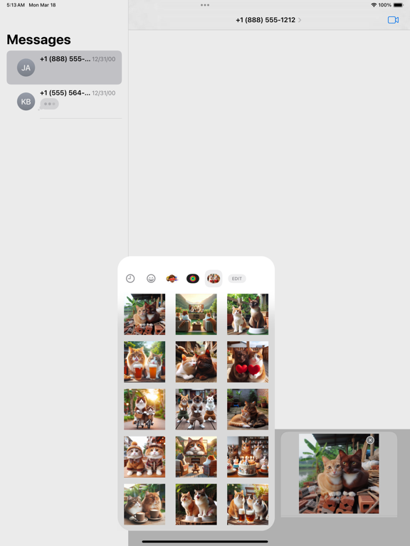 Screenshot #4 pour Happy Couple Cat Stickers