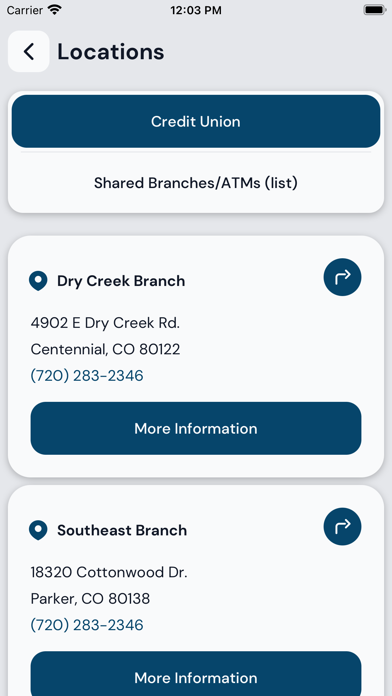 Columbine Federal Credit Union Screenshot