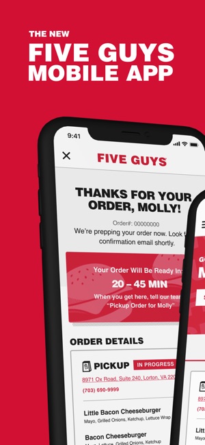Five Guys Mobile App