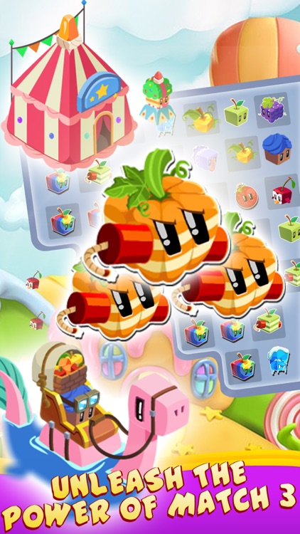 Juice Cubes match 3 game screenshot-3