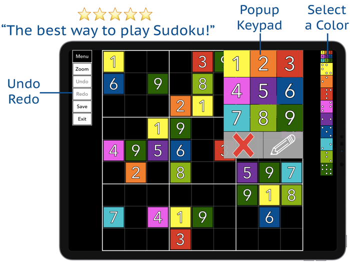 Vivid Color Sudoku Puzzle