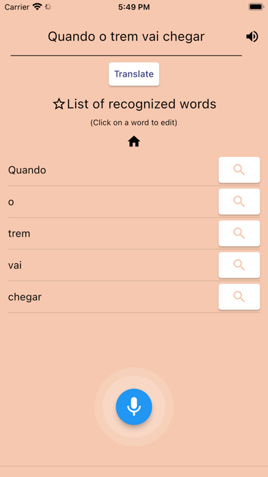 AI Portuguese Dictionary Screenshot