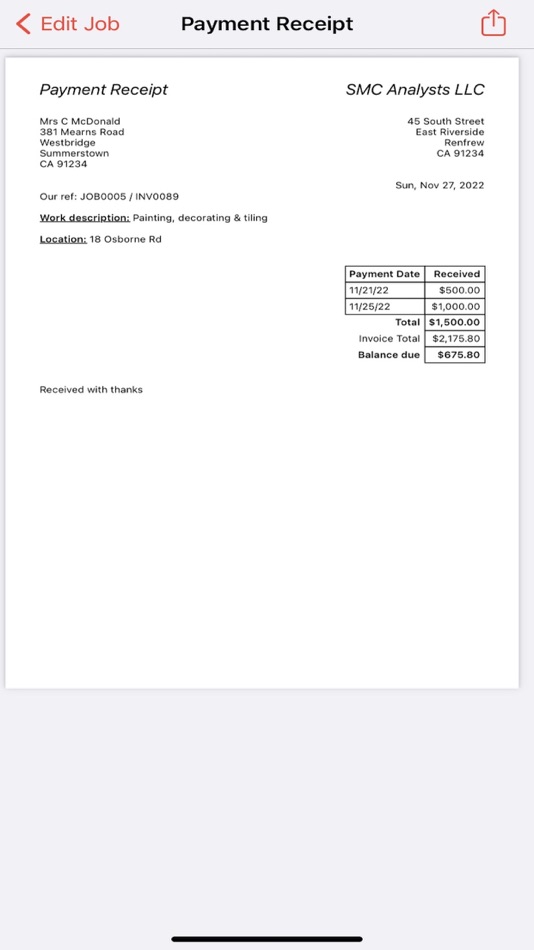 #8. Invoice & Estimate App (iOS) 由: SMC Analysts Ltd