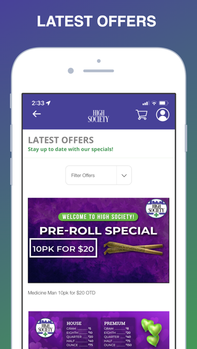 High Society Dispensary Screenshot
