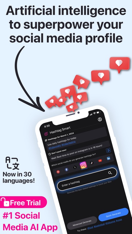 Hashtag Smart: AI Like Booster