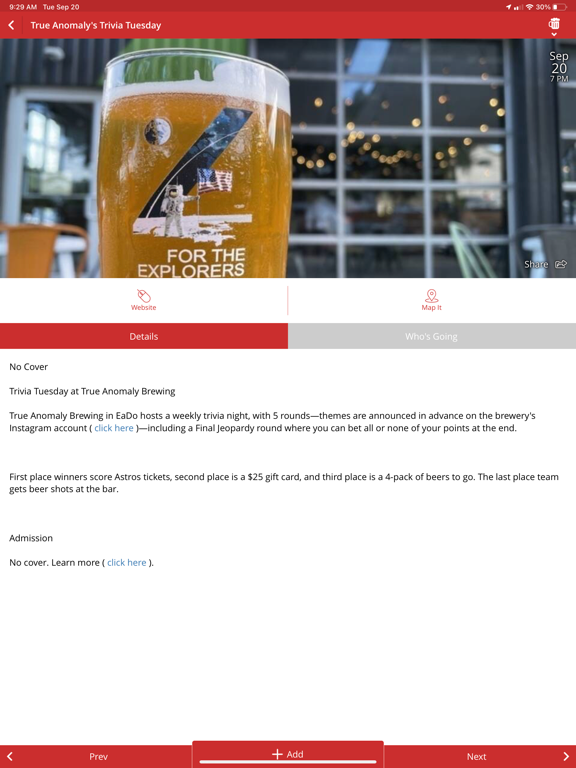 365 Things to Do in Houston iPad screenshot 5 - Travel app