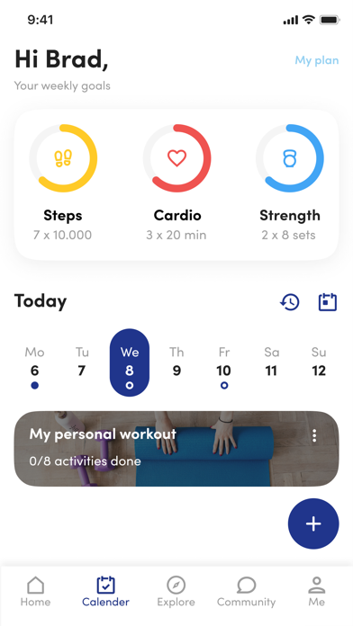 Formupgrade fitness app Screenshot