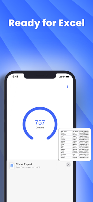 Export contacts by Covve Screenshot