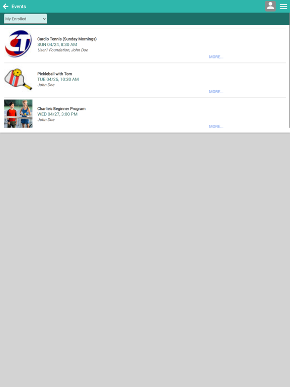 My Favorite Tennis Club iPad screenshot 6 - Sports app