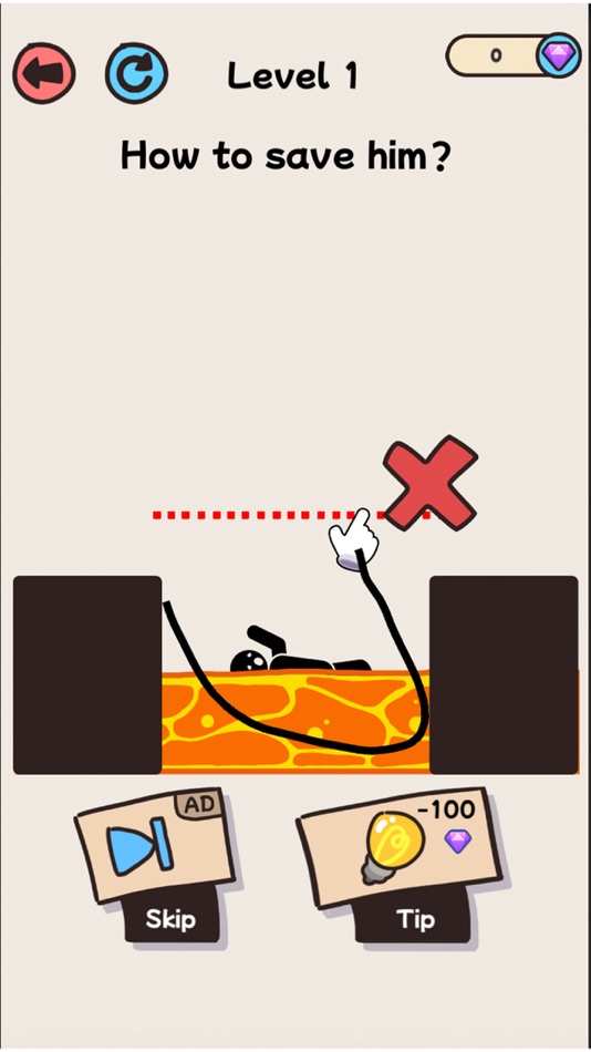 #2. Draw to save : IQ-brain puzzle (iOS) By: OUAZ GAMES