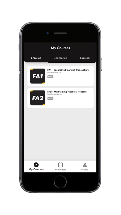 ACCA Online LMS Screenshot
