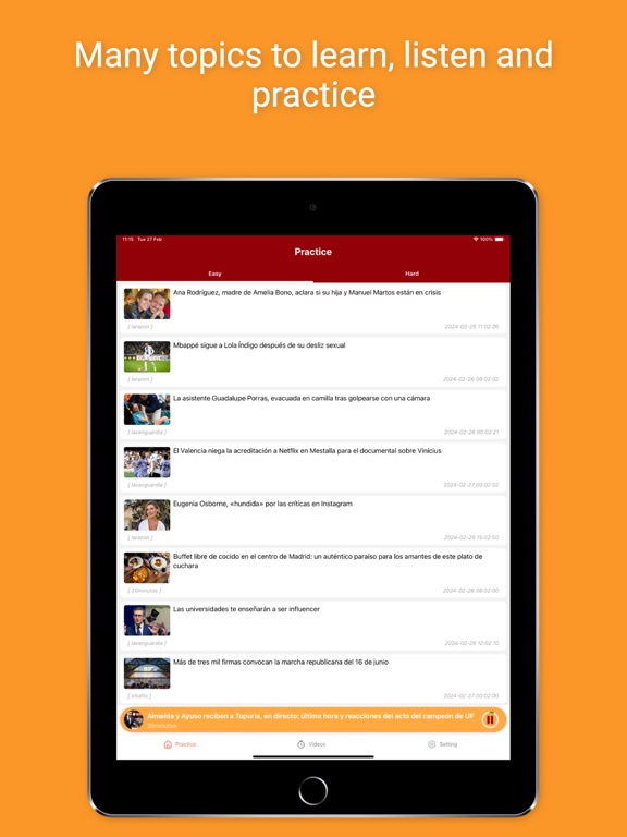 Learn Spanish - Podcasts iPad screenshot 1 - Education app