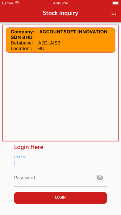 Accountsoft Stock Inquiry Screenshot