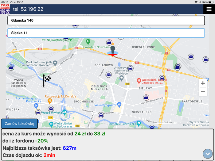Taxi Zrzeszenie Bydgoszcz