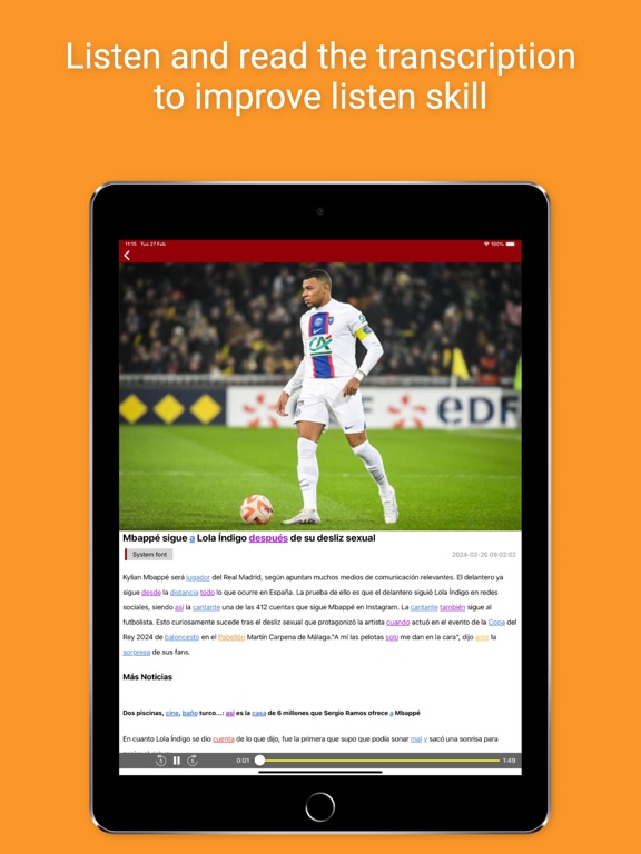 Learn Spanish - Podcasts iPad screenshot 2 - Education app