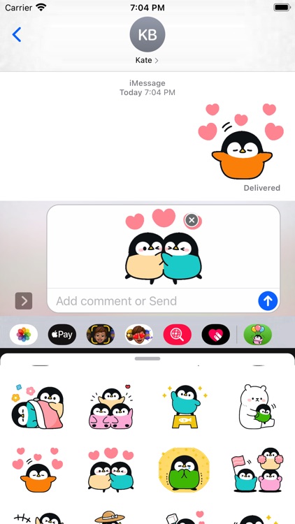 Cute Penguin 6 Stickers pack