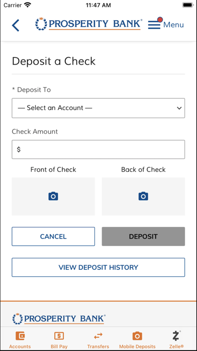 Prosperity Mobile Banking Screenshot