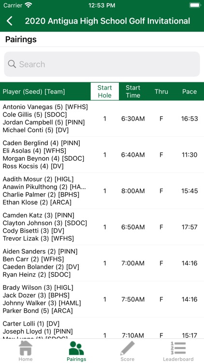 OHSAA Golf