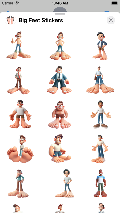 Big Feet Stickers Screenshot