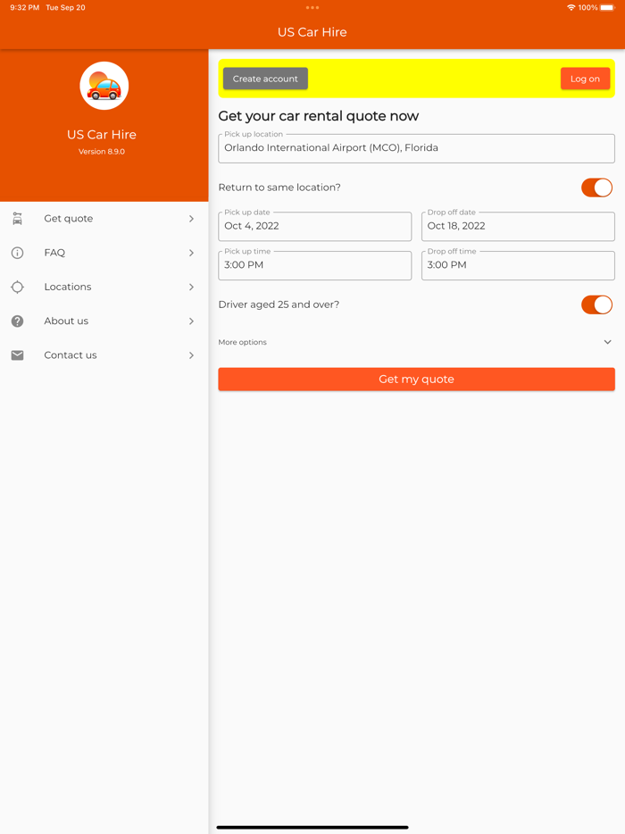 US Car Hire - USA Car Rental