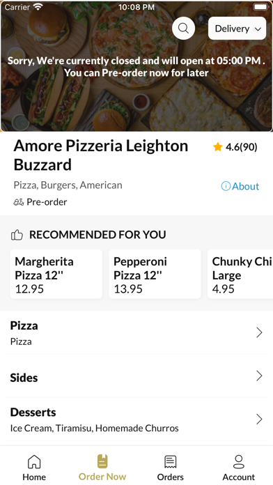 Amore Pizzeria Leighton Screenshot