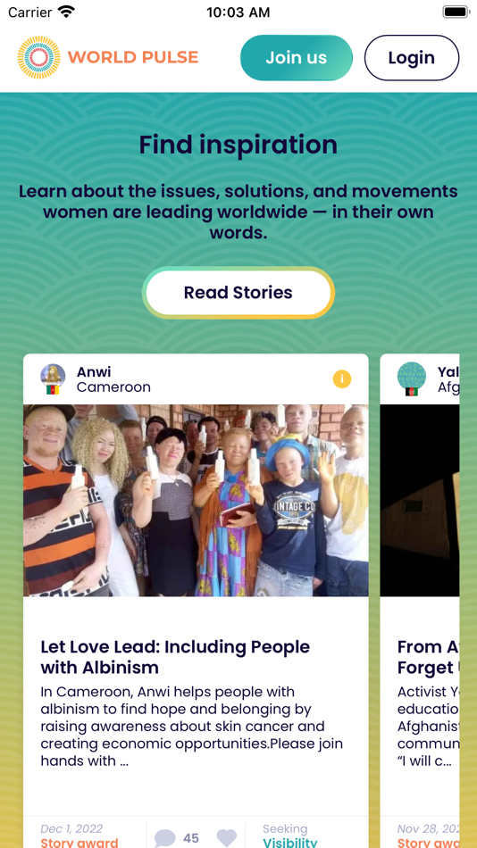 #1. World Pulse Community (iOS) Podle: WORLD PULSE MAGAZINE