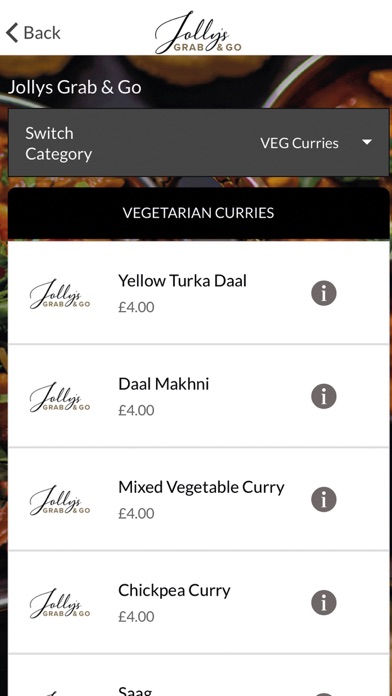 Jollys Catering Screenshot