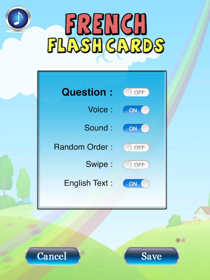 French Baby Flash Cards
