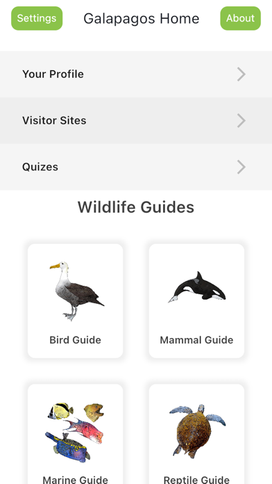 Galapagos Wildlife Guide Screenshot