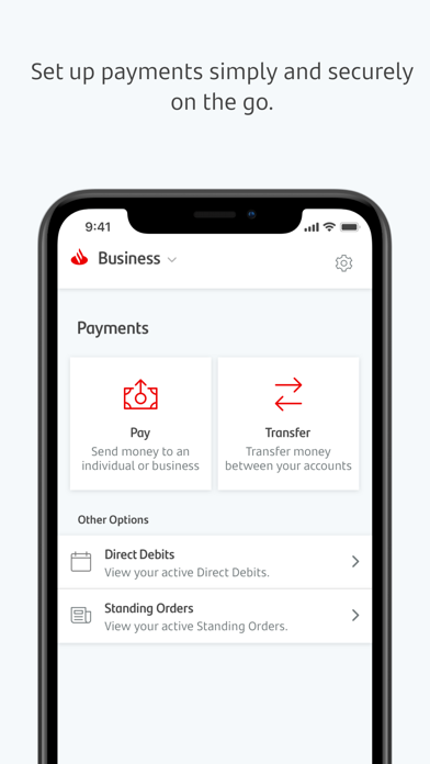 Santander Business Banking Screenshot