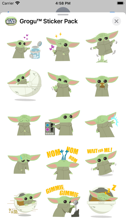 #3. Grogu™ Sticker Pack (iOS) By: Disney