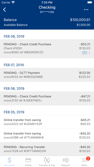 RiverHills Bank Screenshot