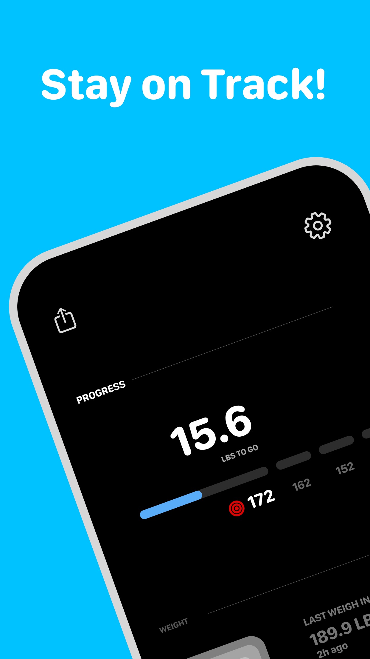 Screenshot do app Weight tracker - Vekt