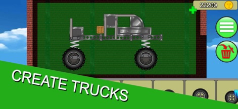 Car Craft: Vehicle creator - This tool presents a detailed car creation interface, showcasing the metallic chassis components and the diverse selection of wheels available for assembly.
