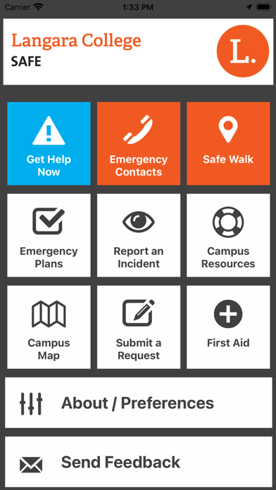 Langara Safe Screenshot