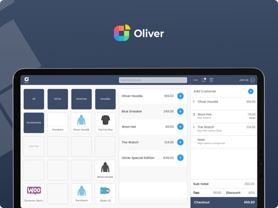 Oliver POS app screenshot
